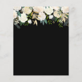 Papier Invitation à la douche nuptiale florale blanche (Dos)