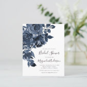 Papier Invitation à la douche nuptiale Florale Budget (Debout devant)