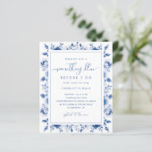 Papier Invitation à la douche nuptiale Florale Budget (Debout devant)