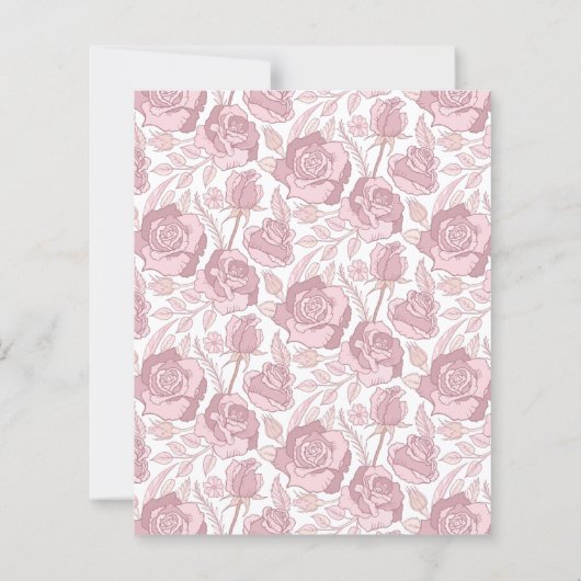 Papier Invitation à la douche nuptiale flush Budget (Dos)