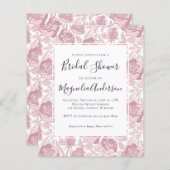 Papier Invitation à la douche nuptiale flush Budget (Devant / Derrière)