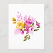 Papier Invitation à la douche nuptiale - Jardin Floral (Dos)