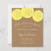 Papier Invitation à la douche nuptiale Kraft Lemons Budge (Devant)