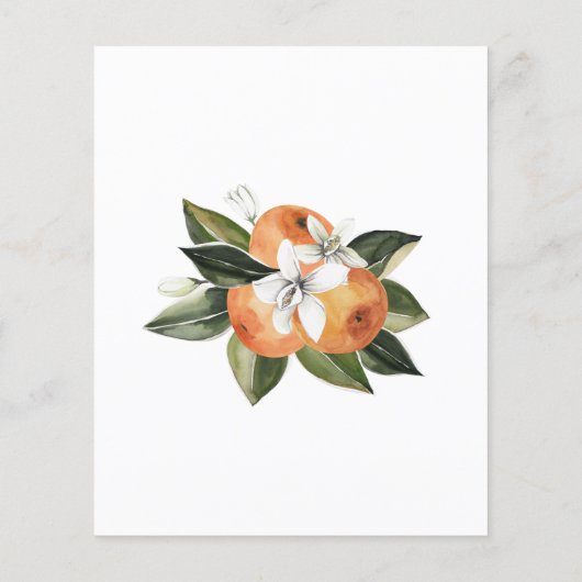 Papier Invitation à la douche nuptiale Orange (Dos)