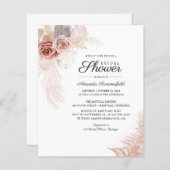 Papier Invitation à la douche nuptiale Pampas Grass (Devant / Derrière)