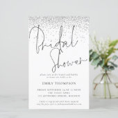 Papier Invitation à la douche nuptiale Parties scintillan (Debout devant)