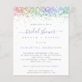 Papier Invitation à la douche nuptiale Parties scintillan (Devant)