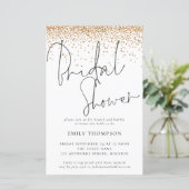 Papier Invitation à la douche nuptiale Parties scintillan (Debout devant)