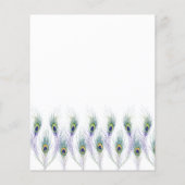 Papier Invitation à la douche nuptiale Peacock Budget (Dos)