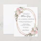 Papier Invitation à la douche nuptiale printanière (Devant / Derrière)