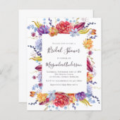 Papier Invitation à la douche nuptiale réussie du budget (Devant / Derrière)