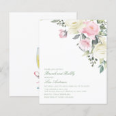 Papier Invitation à la douche nuptiale Rose (Devant / Derrière)
