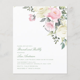 Papier Invitation à la douche nuptiale Rose