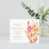 Papier Invitation à la douche nuptiale rose-jaune (Debout devant)