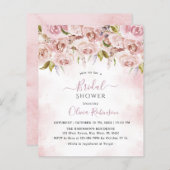 Papier Invitation à la douche nuptiale rose pâle (Devant / Derrière)