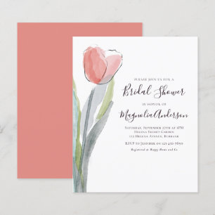 Papier Invitation à la douche nuptiale Tulip Budget