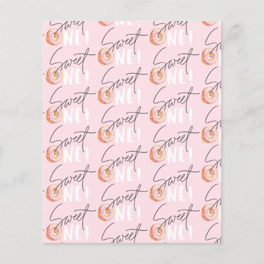 Papier Invitation à la fête d'anniversaire Donut sweet on (Dos)