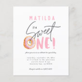 Papier Invitation à la fête d'anniversaire Donut sweet on (Devant)