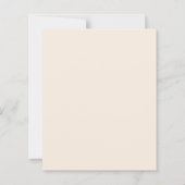 Papier Invitation à la fête de douche de mariée de crème (Dos)