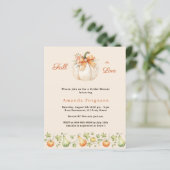 Papier Invitation à la fête de douche de mariée de crème (Debout devant)