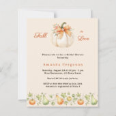 Papier Invitation à la fête de douche de mariée de crème (Devant)