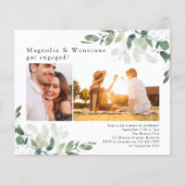 Papier Invitation à la fête de fiançailles Eucalyptus à p (Devant)