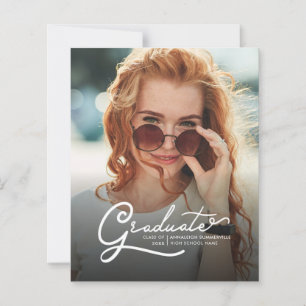 Papier Invitation à la fête de graduation photo 2026
