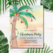Papier Invitation à la fête de Noël Budget Palm Tree