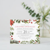 Papier Invitation à la fête de Noël de la maison ouverte (Debout devant)