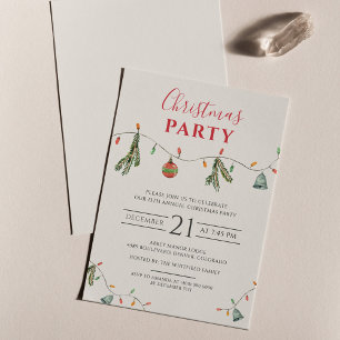 Papier Invitation à la fête de Noël de l'entreprise