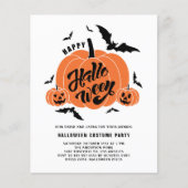 Papier Invitation à la fête d'Halloween des Citrouilles É (Devant)
