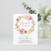 Papier Invitation à la nuptiale de la couronne fleurie bu (Debout devant)