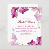 Papier Invitation à la nuptiale de l'orchidée tropicale (Devant / Derrière)