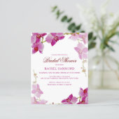 Papier Invitation à la nuptiale de l'orchidée tropicale (Debout devant)