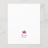 Papier Invitation à la nuptiale de l'orchidée tropicale (Dos)