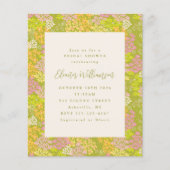 Papier Invitation à la nuptiale fleurie Budget Lime (Devant)