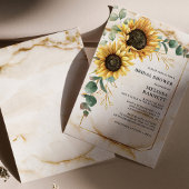 Papier Invitation à la nuptiale florale de tournesol