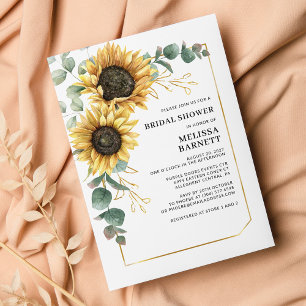 Papier Invitation à la nuptiale florale de tournesol