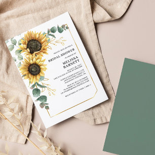 Papier Invitation à la nuptiale florale de tournesol