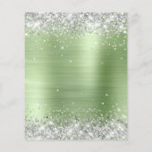 Papier Invitation à la Parties scintillant à la menthe ar (Dos)