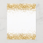 Papier Invitation à la parties scintillant d'or blanc d'a (Dos)