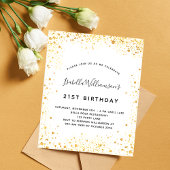 Papier Invitation à la parties scintillant d'or blanc d'a