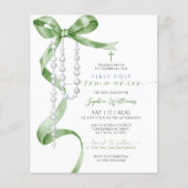 Papier Invitation à la première communion de Green Bow (Devant)