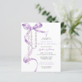 Papier Invitation à la première communion de Lavender Bow (Debout devant)
