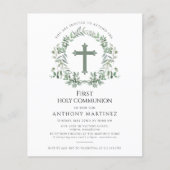 Papier Invitation à la première communion du garçon Wreat (Devant)