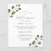 Papier Invitation à la première communion sacrée de l'euc (Devant)