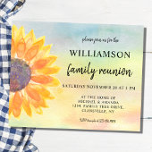 Papier Invitation à la réunion de famille d'aquarelles bu