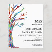 Papier Invitation à la réunion familiale dans l'arbre gén (Devant)