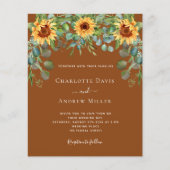 Papier Invitation à la verdure de l'eucalyptus brun des t (Devant)