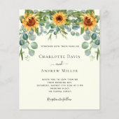 Papier Invitation à la verdure d'ivoire des tournesols (Devant)